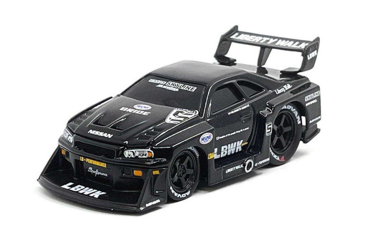 Muscle Machines Liberty Walk 1999 Nissan Skyline GT-R R34 #5 Black