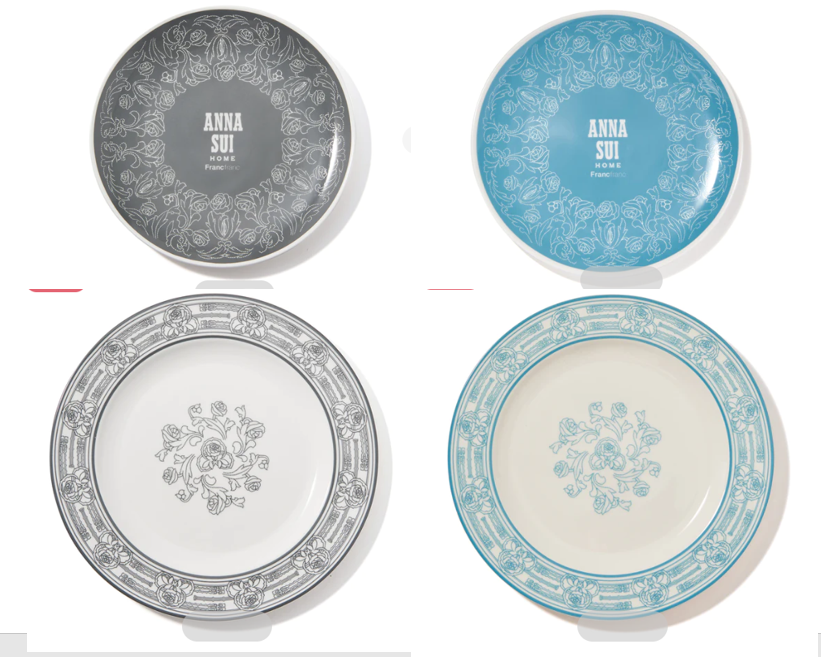 Francfranc ANNA SUI Plate M/L 4 Colors Each Stoneware/Asian Style