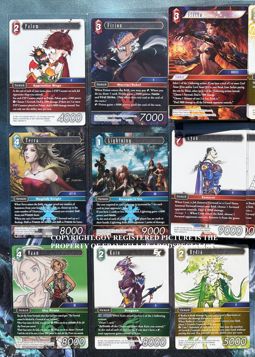 FINAL FANTASY TCG FFTCG OPUS 15 XV CRYSTAL DOMINION COMPLETE NON