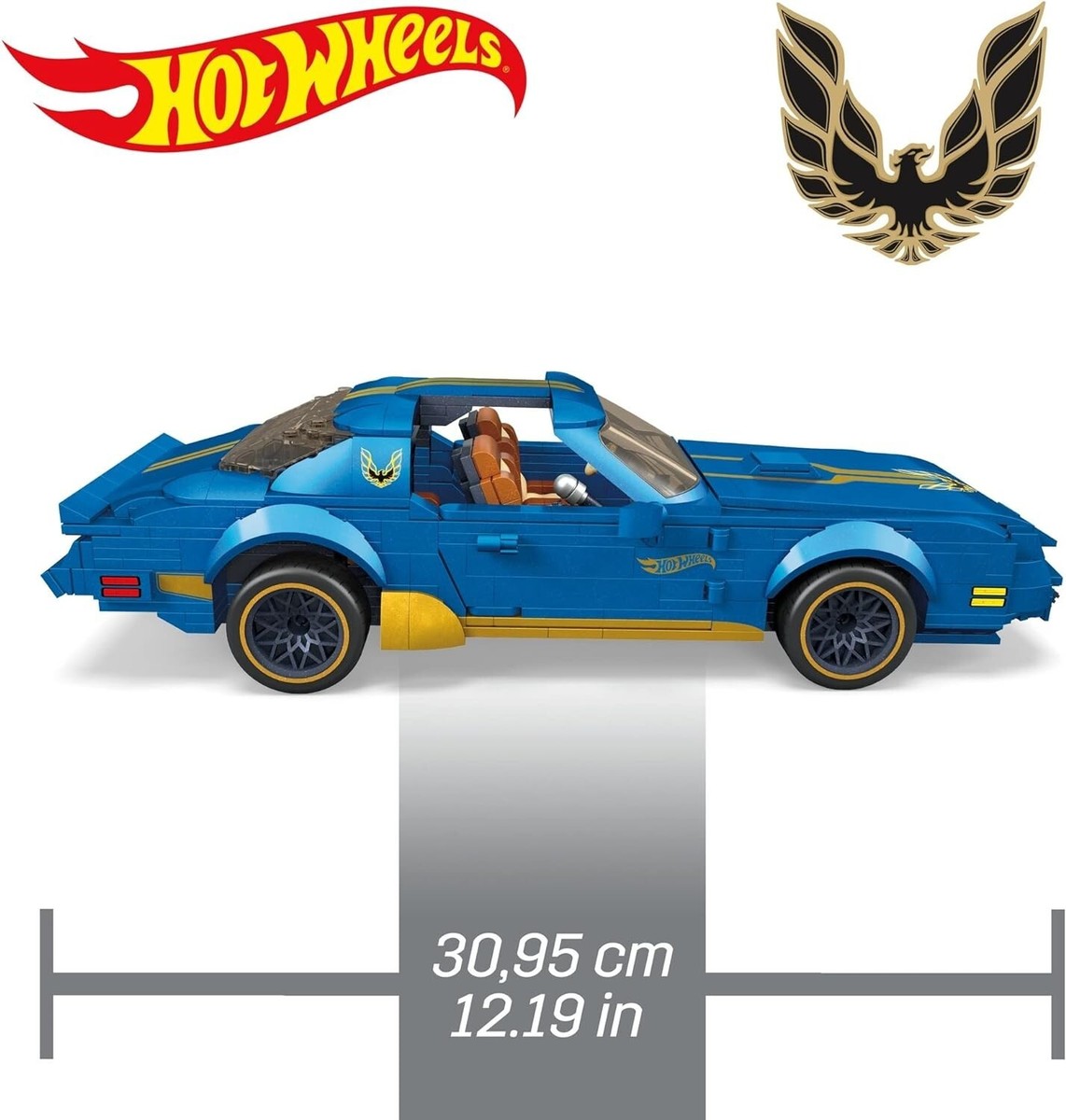 MATTEL MEGA Hot wheels '77 Pontiac Firebird 843 pieces 1 diecast