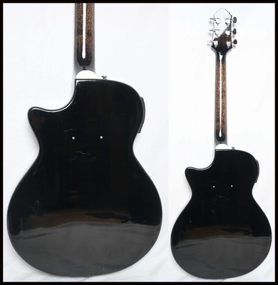Electric Acoustic Guitar Crafter SA-TMBK Archtop See Through Black