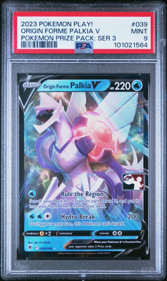 PSA 9 Origin Forme Palkia V #039 2023 Play! Pokemon Prize Pack
