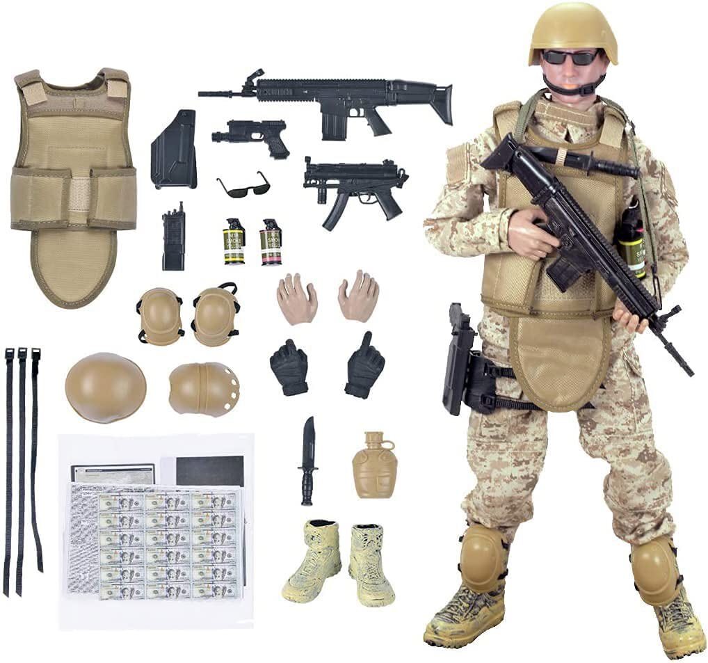 1/6 12'' Army Desert ACU American Soldiers Special Forces Action