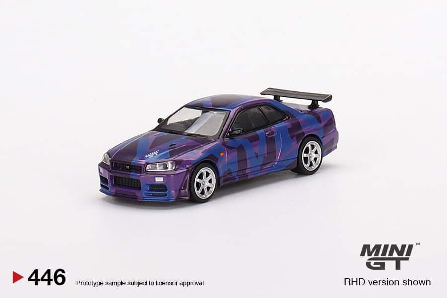 MINI GT Nissan Skyline GT-R (R34) V-Spec II 5 Anniversary Model