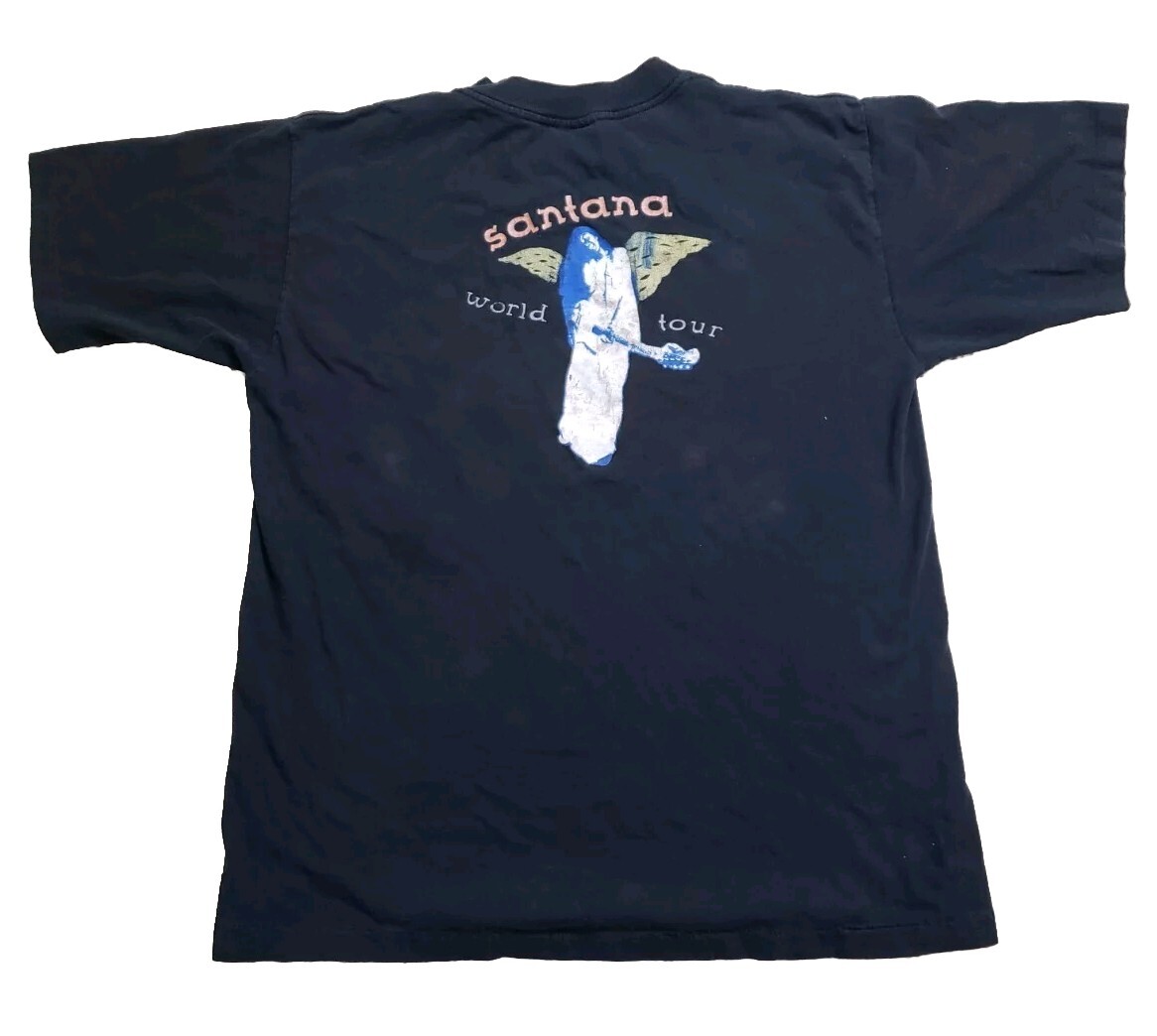 Vintage Santana 1994 World Tour Black T Shirt Large | eBay