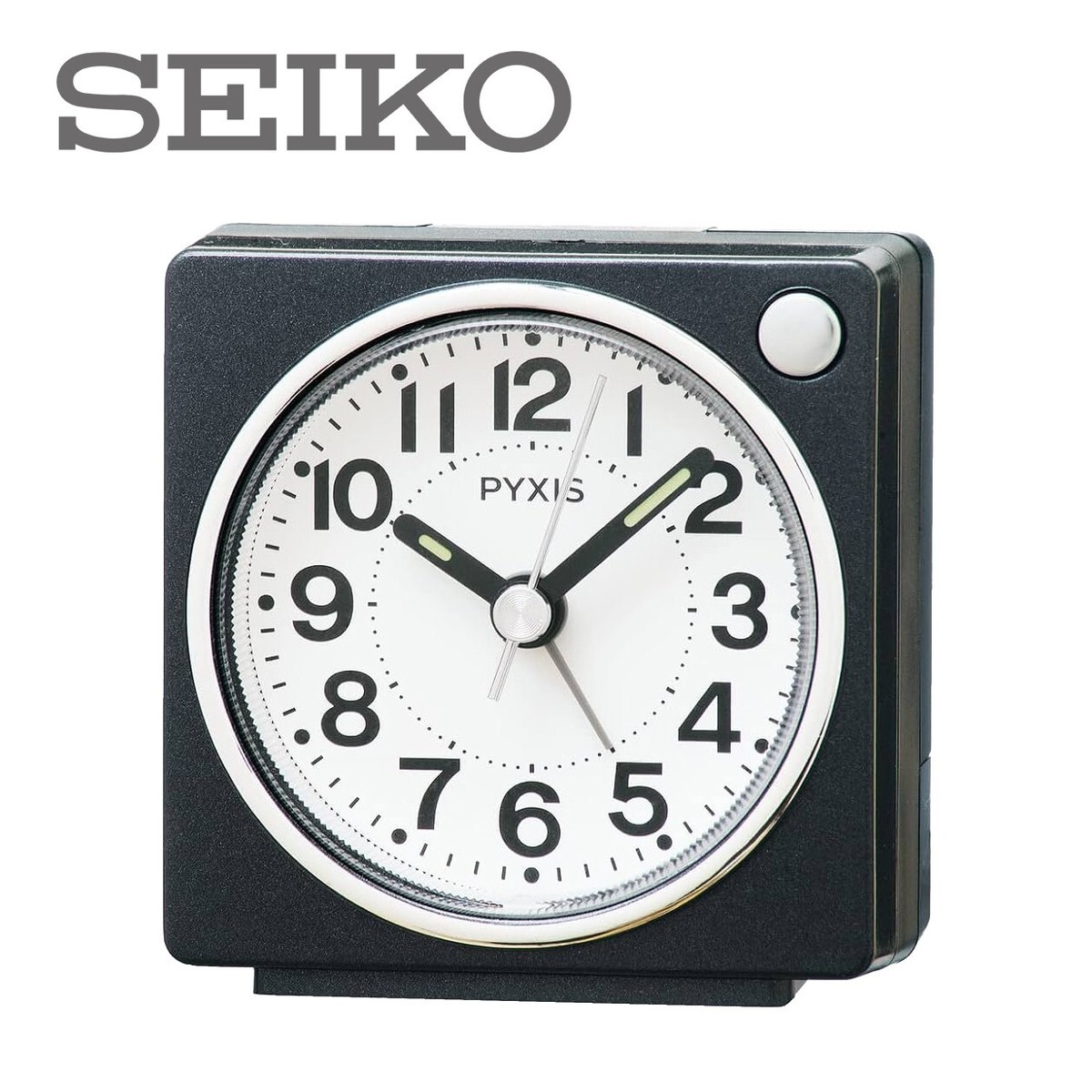 SEIKO PYXIS Alarm Clock Metallic Black Japanese Domestic Model | eBay