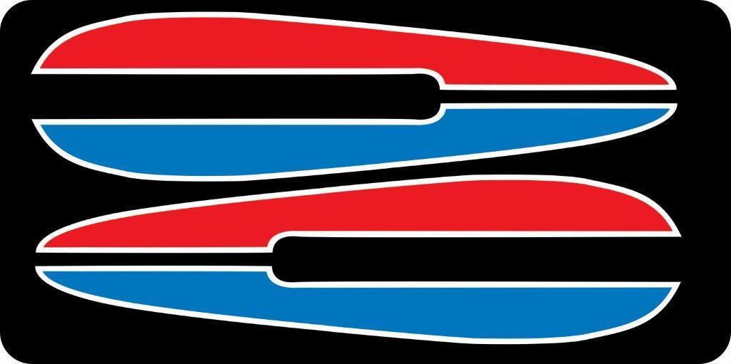 1972 FX FXE FXB RED BLUE Tank decal with WHITE trim 72 71 FL for