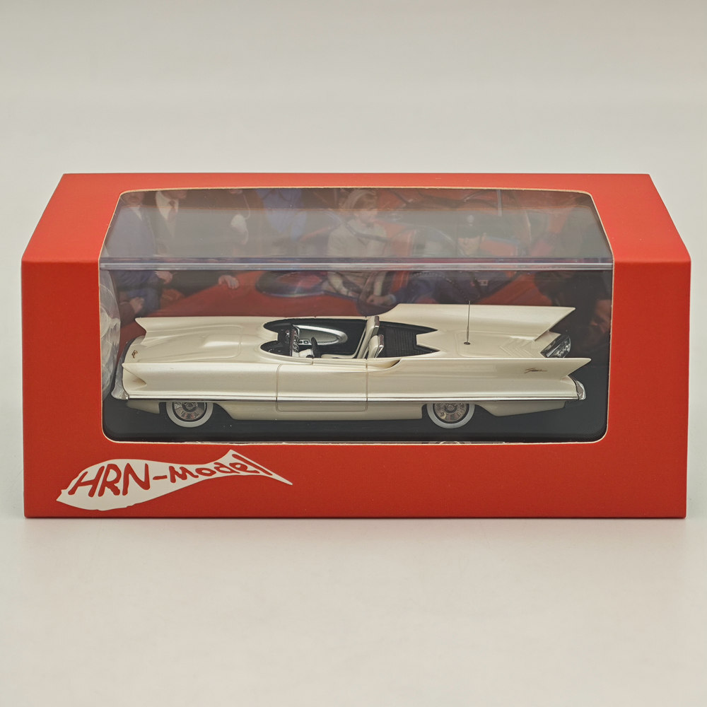 HRN Model 1/64 1955 Lincoln FUTURA CONCEPT White Diecast Model Car