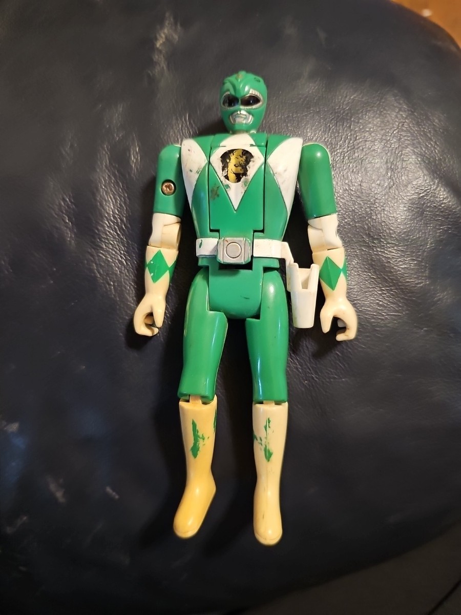 Power Rangers Flip Head 1993 Action Figure Green Ranger- DAMAGED