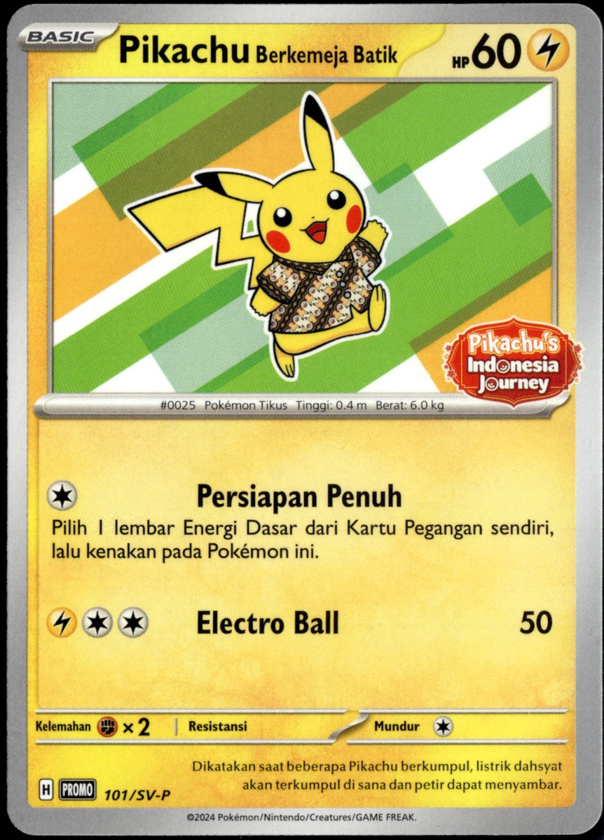 Pikachu Berkemeja Batik 101/SV-P Indonesia Journey Promo
