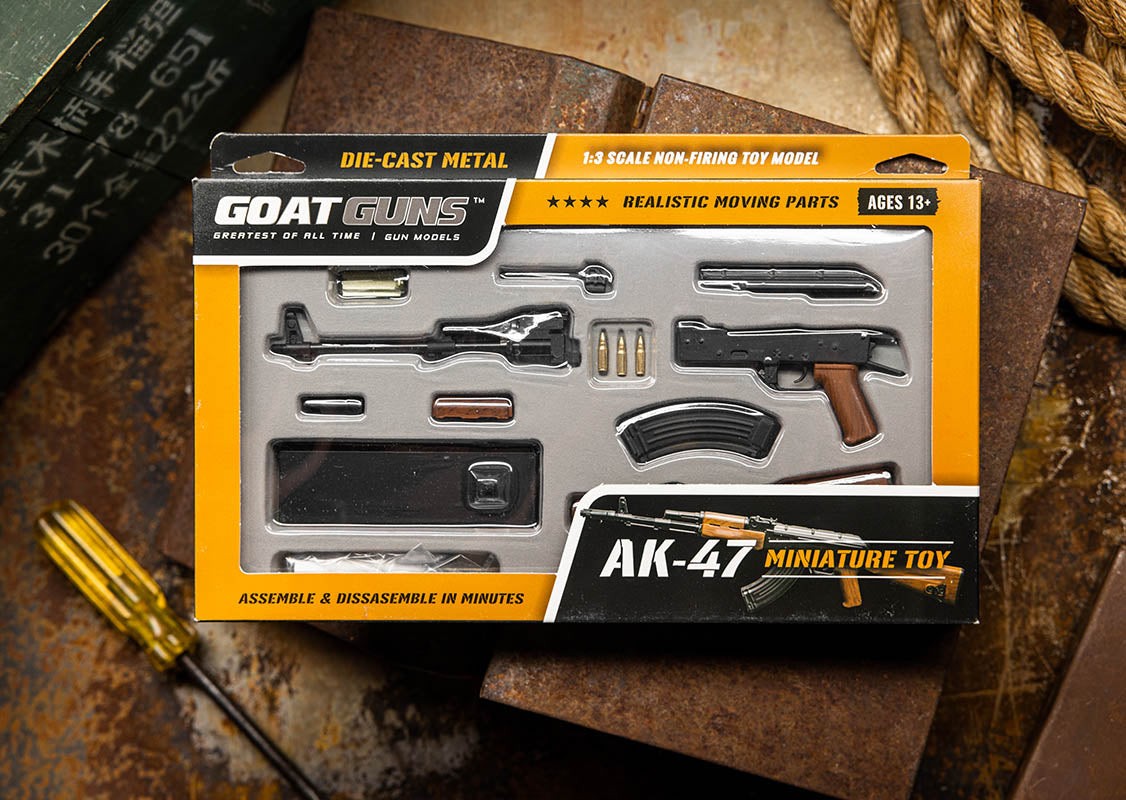 Goatguns Miniature Ak47 Black 1 3 Scale Die Cast Model Replica Toy