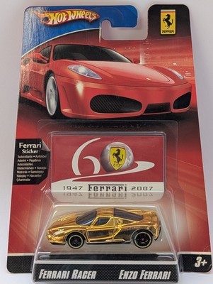 F/S Hot Wheels Ferrari Racer Enzo Ferrari Gold with sticker Very