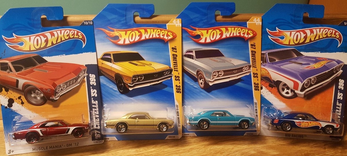 Hot Wheels '67 Chevy Chevelle SS 396 1:64 Scale Lot of 4 New | eBay