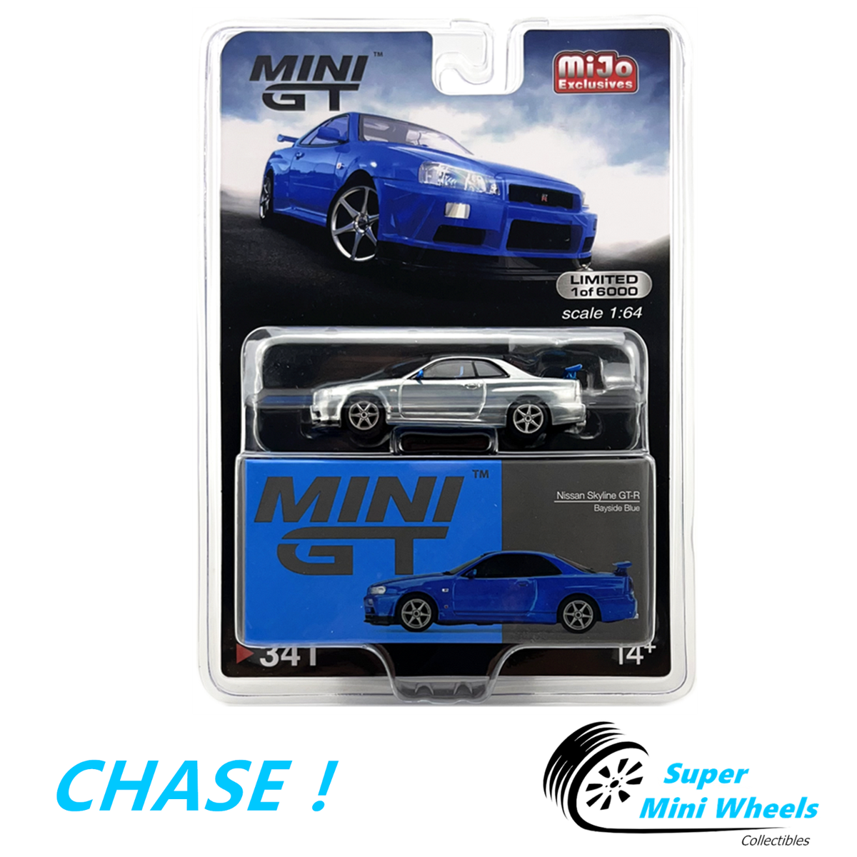 CHASE ! Mini GT 1:64 Nissan Skyline GT-R (R34) V-Spec II Bayside