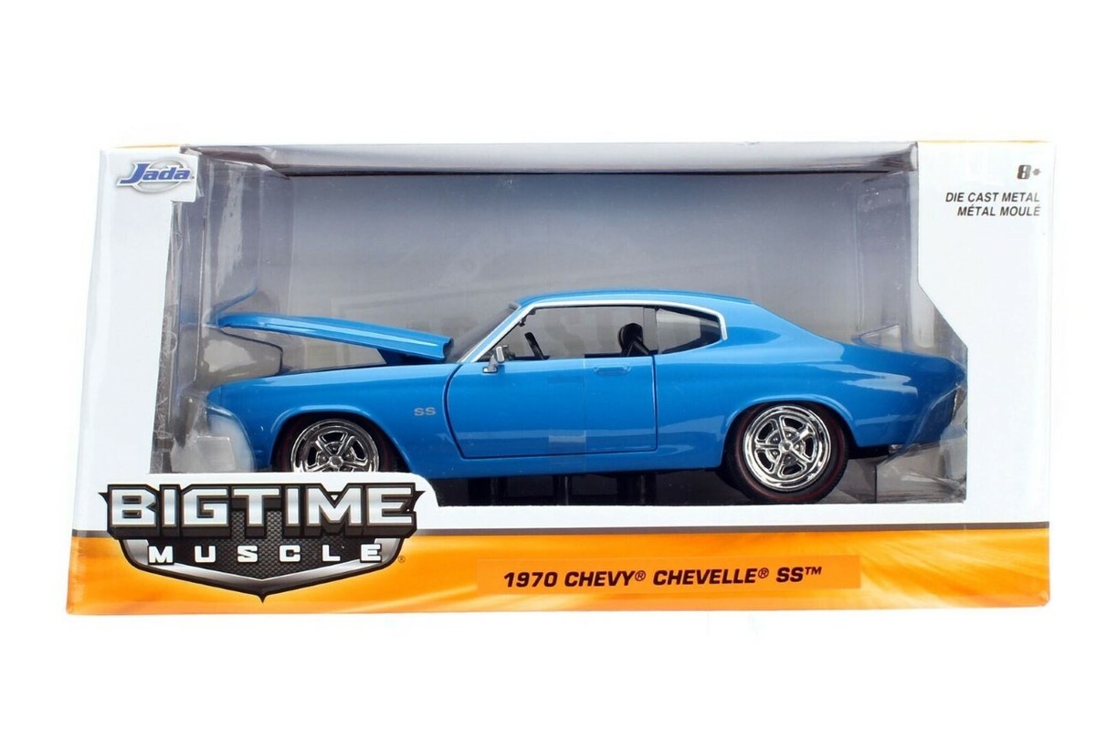 JADA BIGTIME MUSCLE BTM 1970 CHEVY CHEVELLE SS BLUE 1:24 DIECAST
