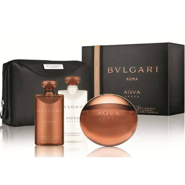 Aqva Amara by Bvlgari Set - 3.4 Fl oz + 2.5 A/S + 2.5 S/G + Case