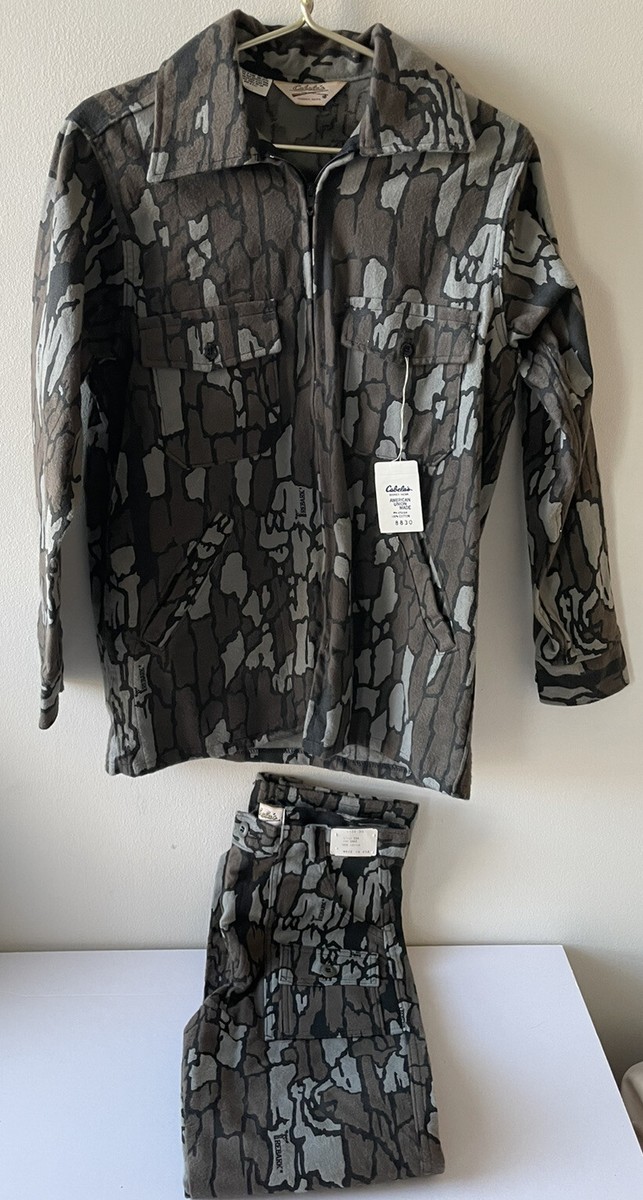 Vintage Cabelas Trebark Camo Set - Pants Jacket, Made USA, NEW w