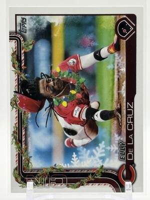 2025 Topps Holiday ELLY DE LA CRUZ Short Print SP Variation #H97