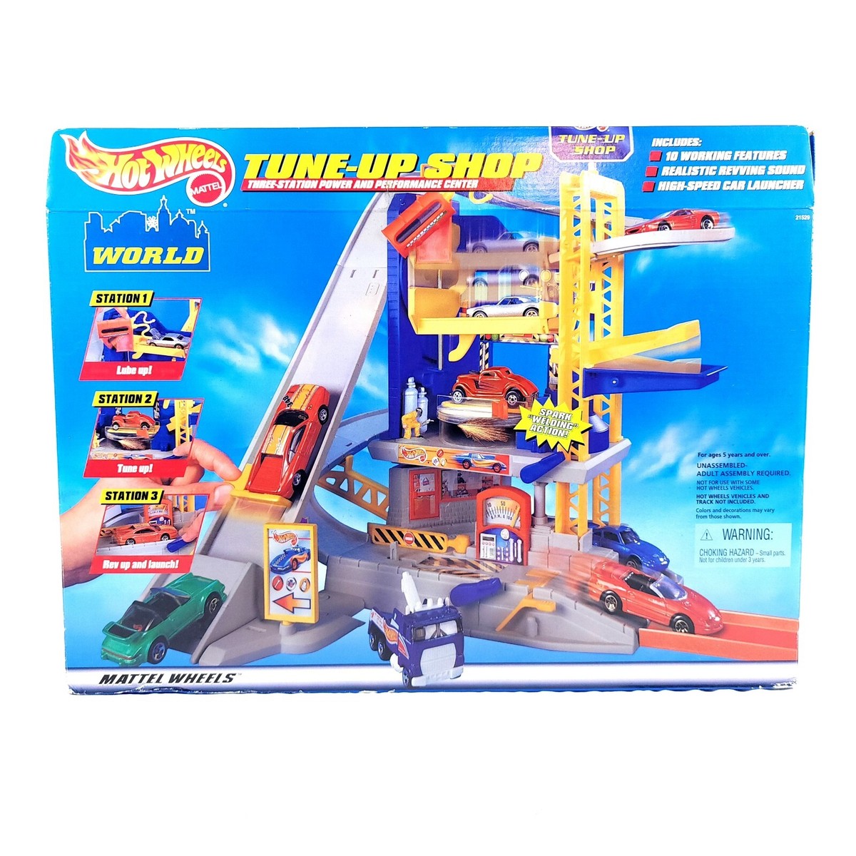 1998 Hot Wheels World Tune-Up Shop Playset 21529 Factory Sealed