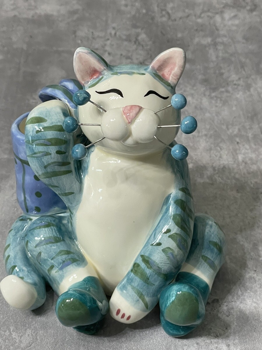 Annaco Creations Retired Whimsiclay LARGE CAT Golfer Amy Lacombe