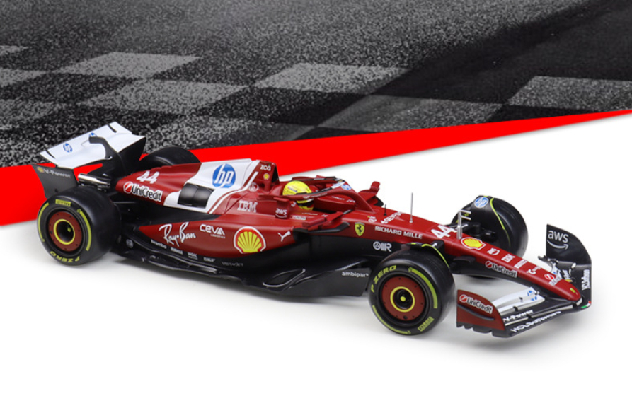 BBURAGO 1:18 Ferrari 2025 F1 SF25 Model Car Charles Leclerc 44