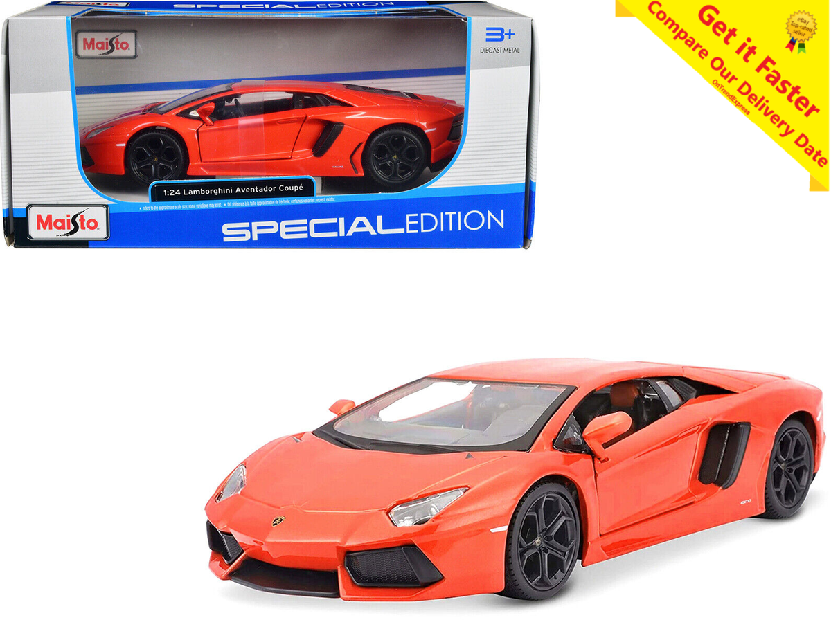 Lamborghini Aventador LP700-4 Orange 1:24 Diecast Model Car By