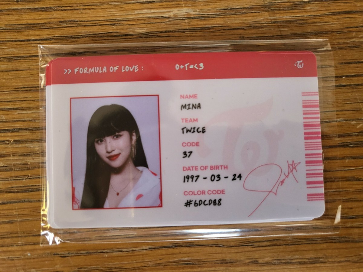 TWICE Formula of Love Scientist ID cards | eBay