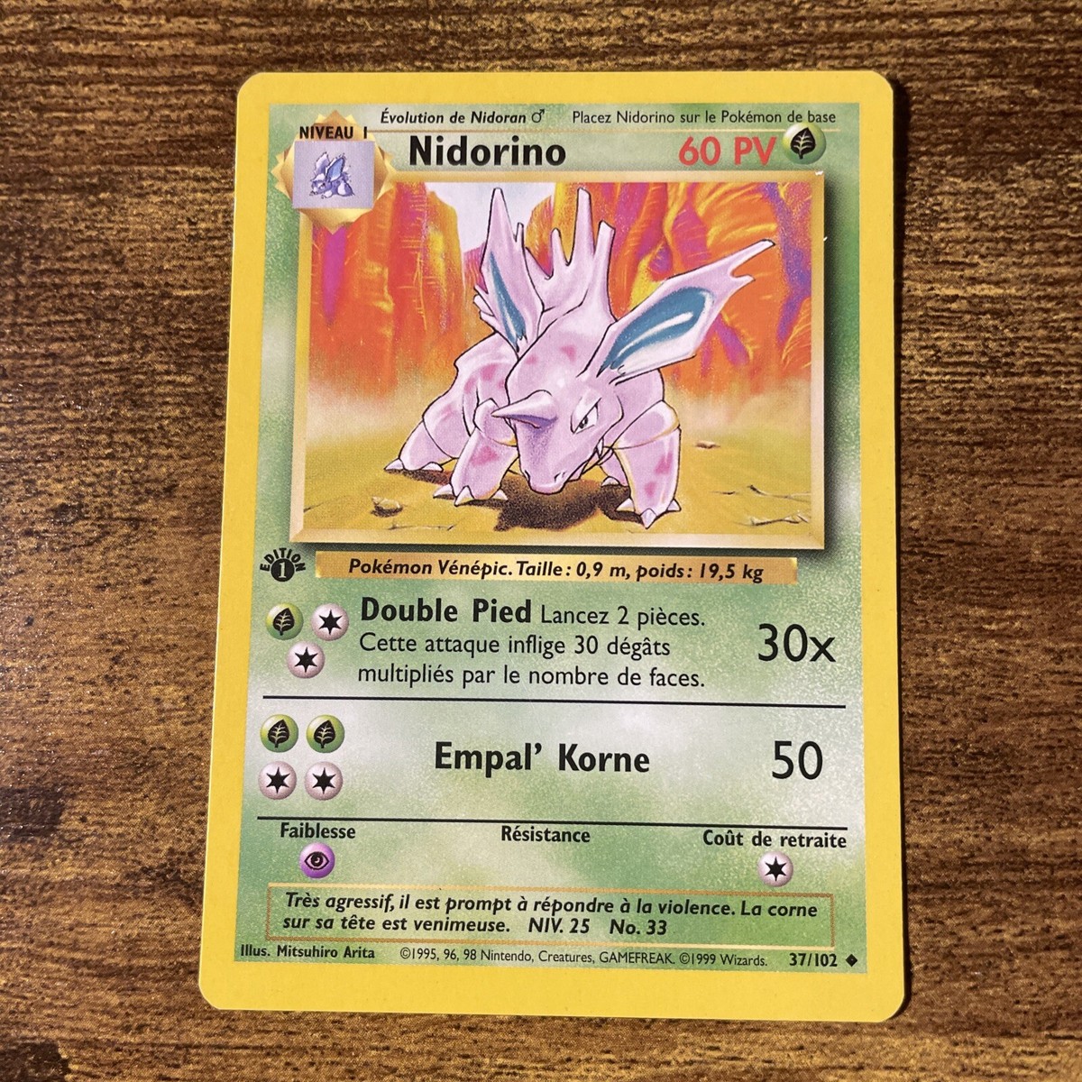 ARS10 旧裏 ポケモンカード ニドリーノ マーク無し PSA PSA10