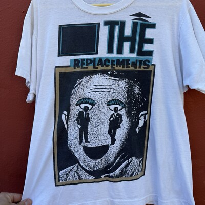 VINTAGE 80S 90S THE REPLACEMENTS BAND TEE SHIRT WHITE SINGLE