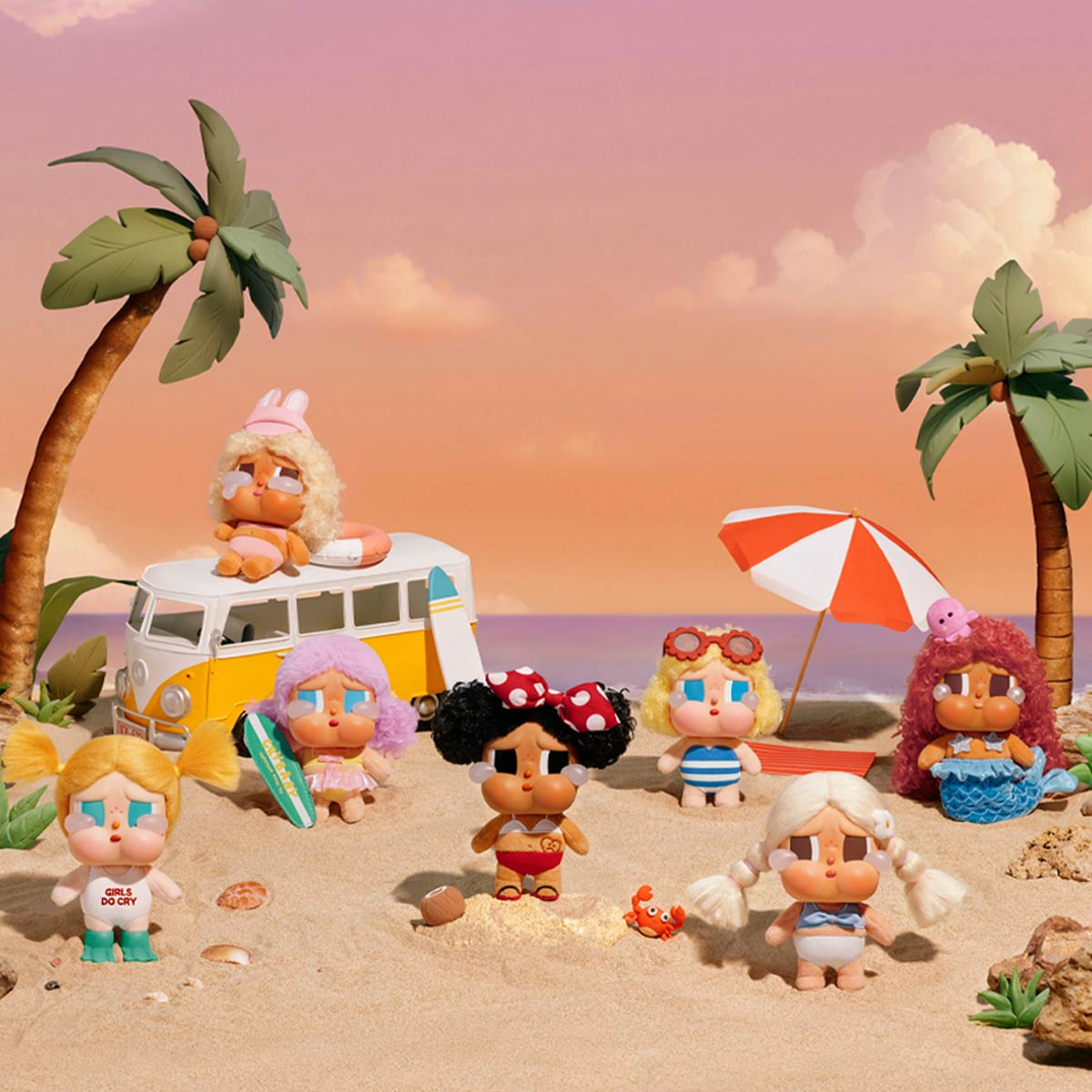 CRYBABY VACATION MODE ON SERIES-VINYL PLUSH PENDANT BLIND BOX HOT