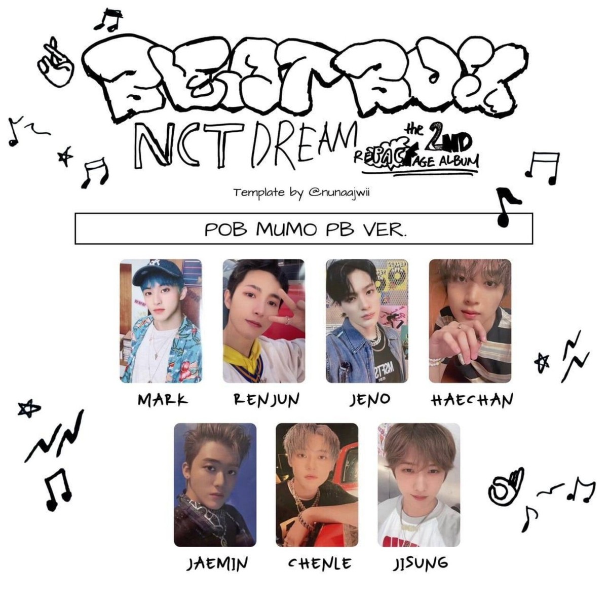 NCT DREAM Beatbox MUMO A ver. official Photo card POB JAPAN MU-MO