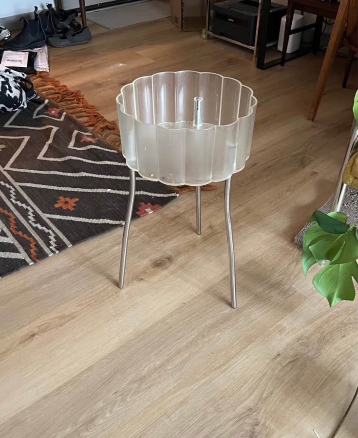 IKEA Hatten Pridvanny Vintage Flowers Side Table with Storage NO