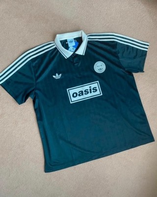 Oasis X Adidas Live 25 MANCHESTER Black Football Shirt Size M