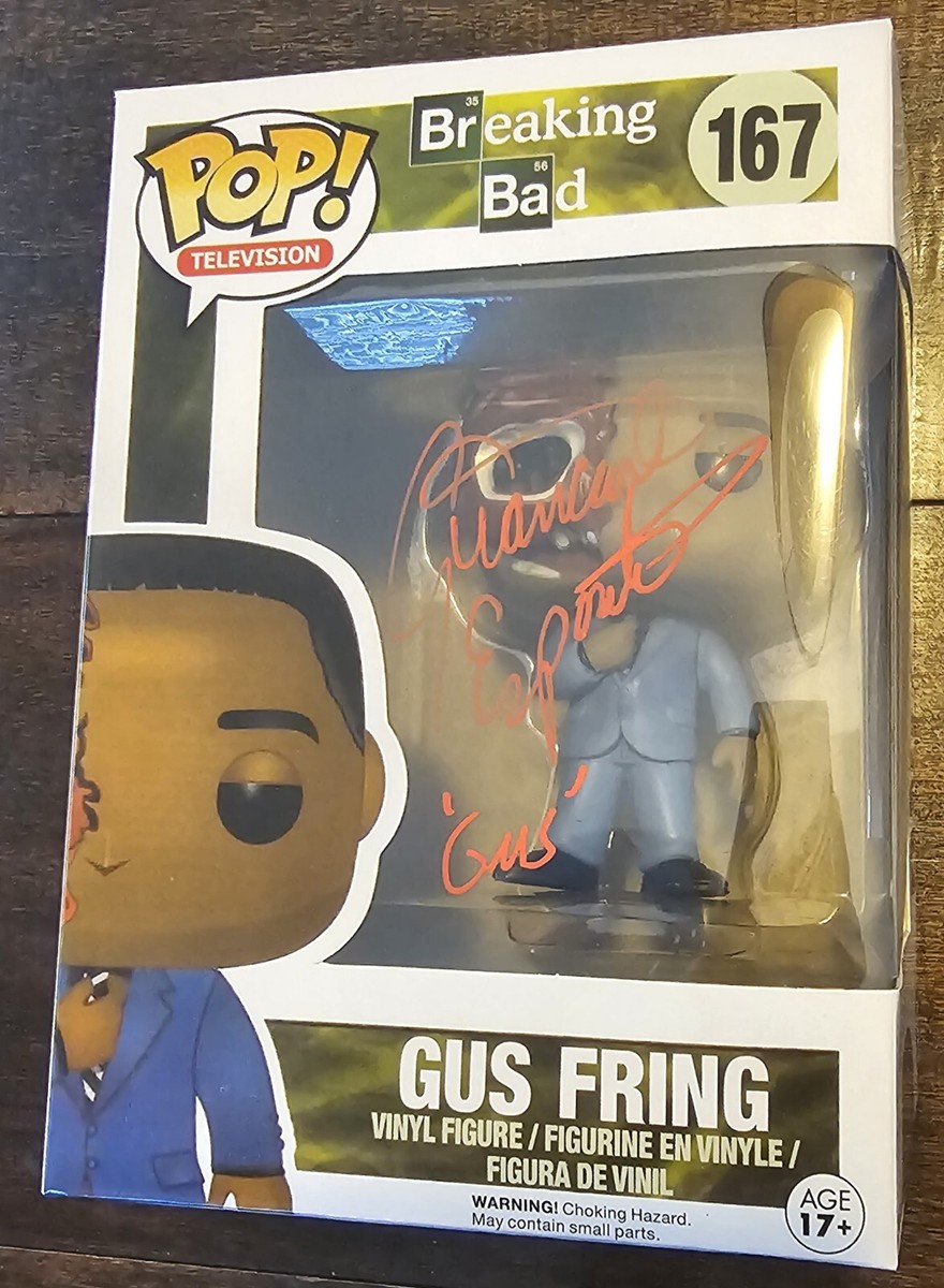Giancarlo Esposito signed Gus Fring with face blown off Breaking