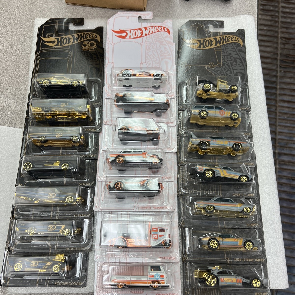 HOT WHEELS 50/51/52 ANNIVERSARY Set All With Chase Cars (21 Total