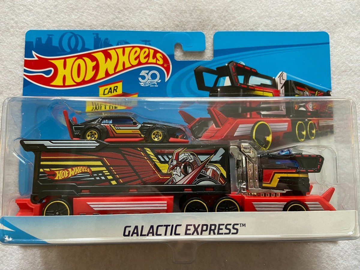Black and Red Galactic Express Semi Truck and Car Hot Wheels | eBay