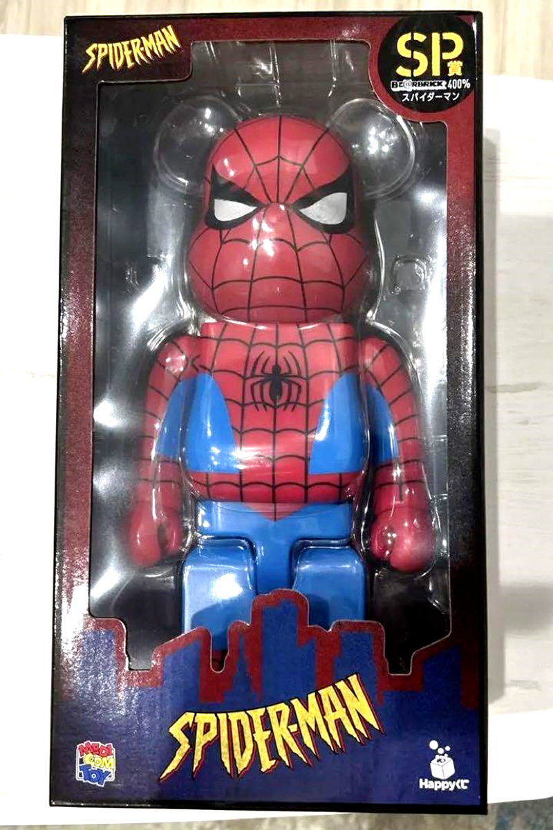 MEDICOM TOY BE@RBRICK Bearbrick Spider Man 400% Spiderman Toy | eBay