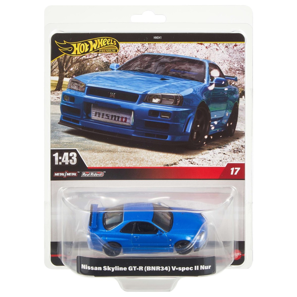 Hot Wheels Premium NISSAN SKYLINE GT-R (BNR34) V-SPEC II NUR - 1
