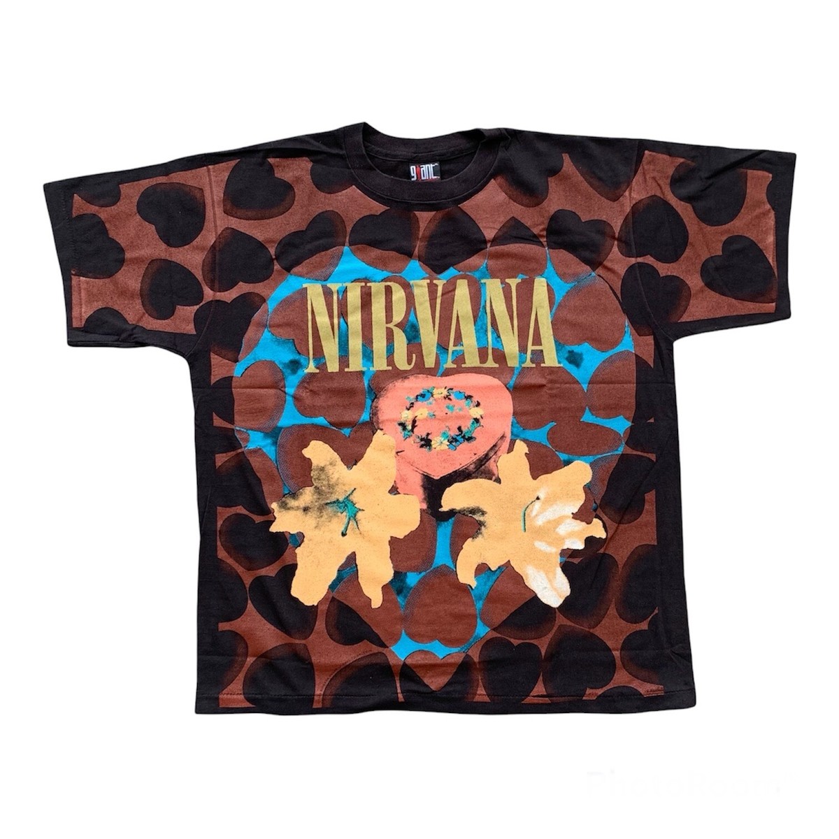 Vintage Nirvana Heart Shaped Box All Over Print Band T-shirt