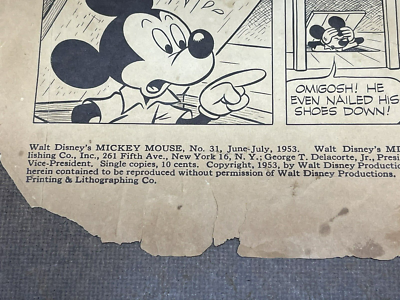 1953 Walt Disney Mickey Mouse Comic Book #31 June-July 1953 | eBay