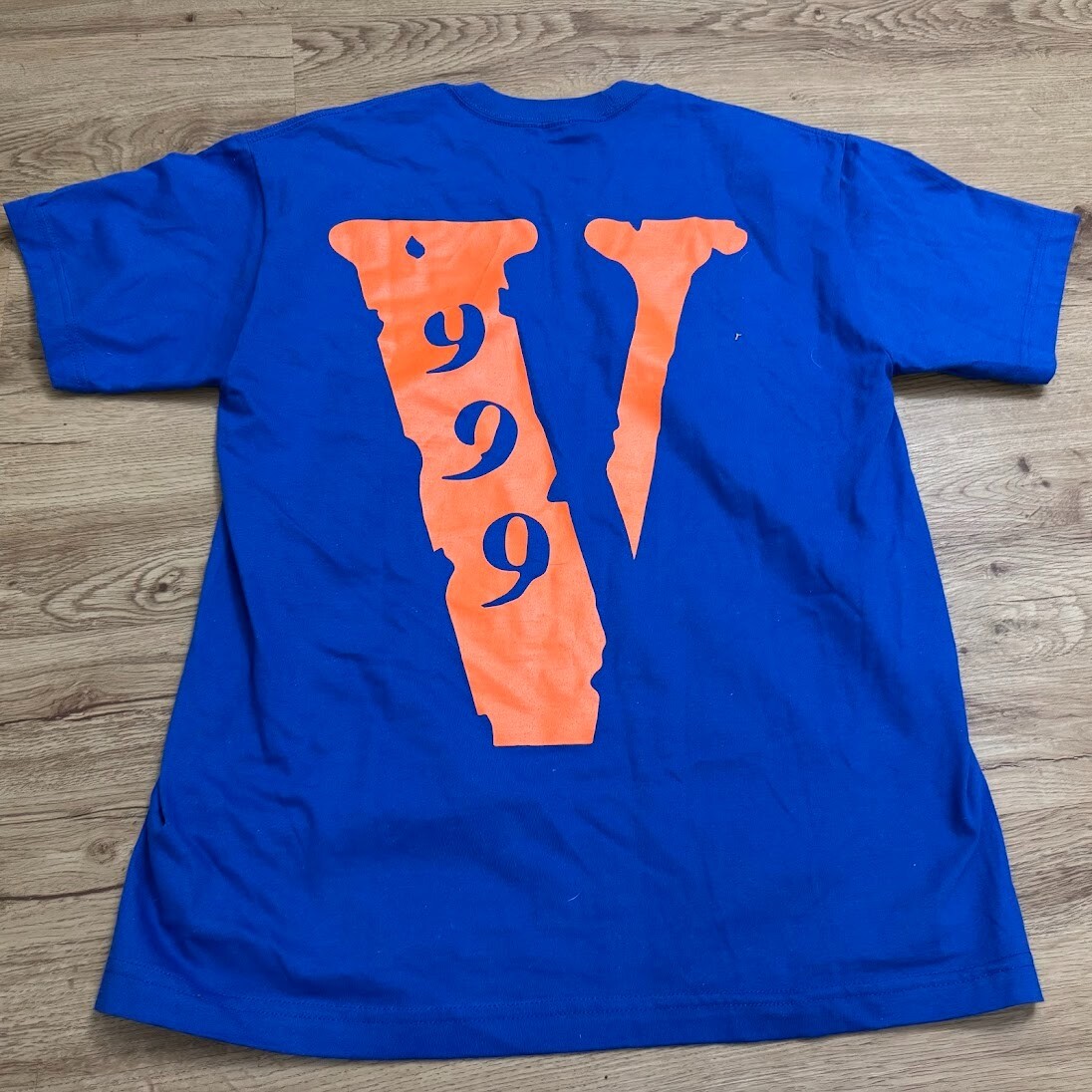 VLONE Juice Wrld Legends Never Die 999 T-Shirt Blue Orange Size