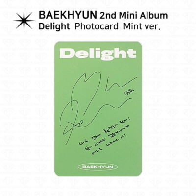 EXO Baekhyun 2nd Mini Album Delight Official Photocard Photo Card
