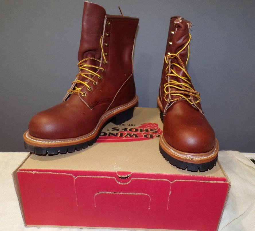 GREAT RED WING PT91 Made in USA 4418 Plain Toe Logger Mens Work