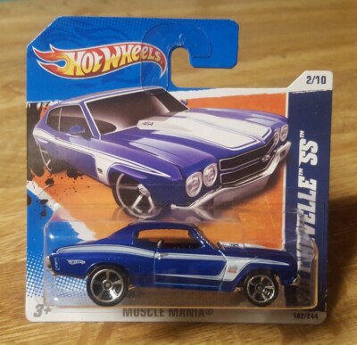 Hot Wheels 1970 Chevrolet '70 Chevelle SS Blue 1:64 Scale SHORT