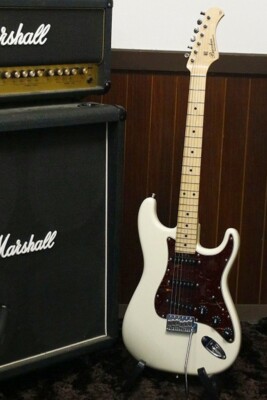 Near mint! Bacchus GLOBAL Series Stratocaster BST-650B OWH Maple