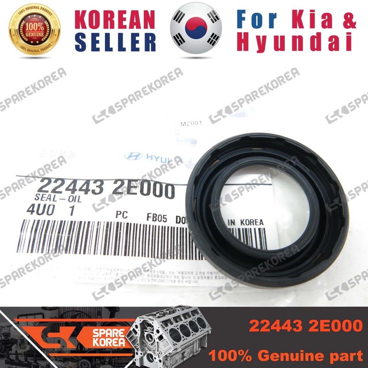 Genuine/OEM 224432E000 SEAL-OIL for Kia K5 Hybrid | eBay