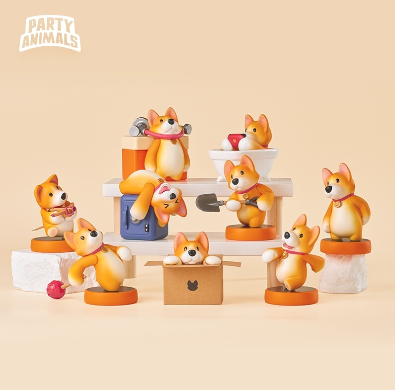 9Pcs Party Animals Nemo Adventure Figurines Official Adorable Pet