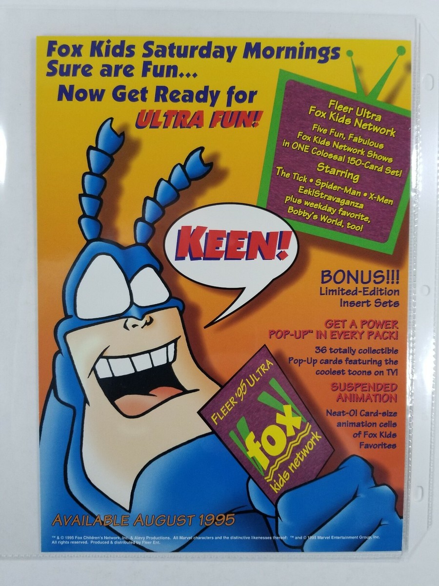 FOX KIDS NETWORK LARGE PROMO CARD 7-1/2