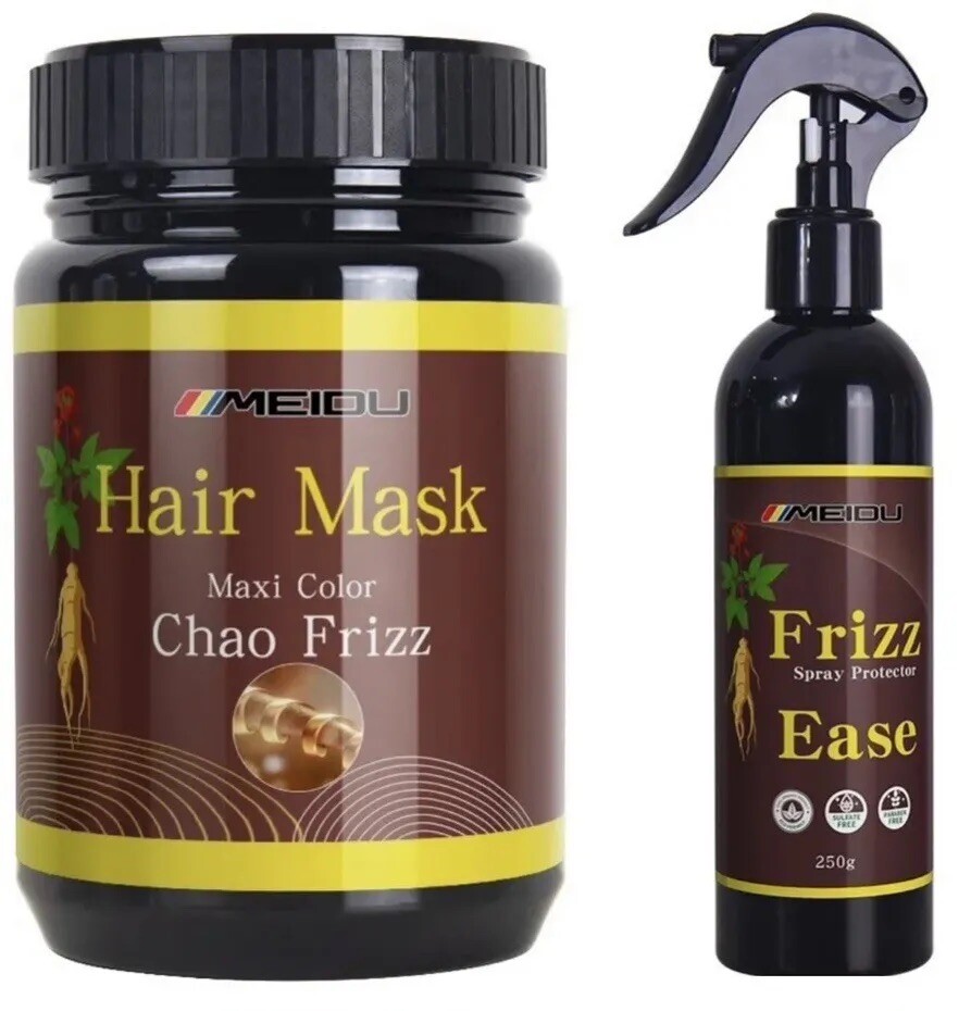 MEIDU Hair Mask Maxi Color Chao Frizz 1000mL+Spray Protector 250g+