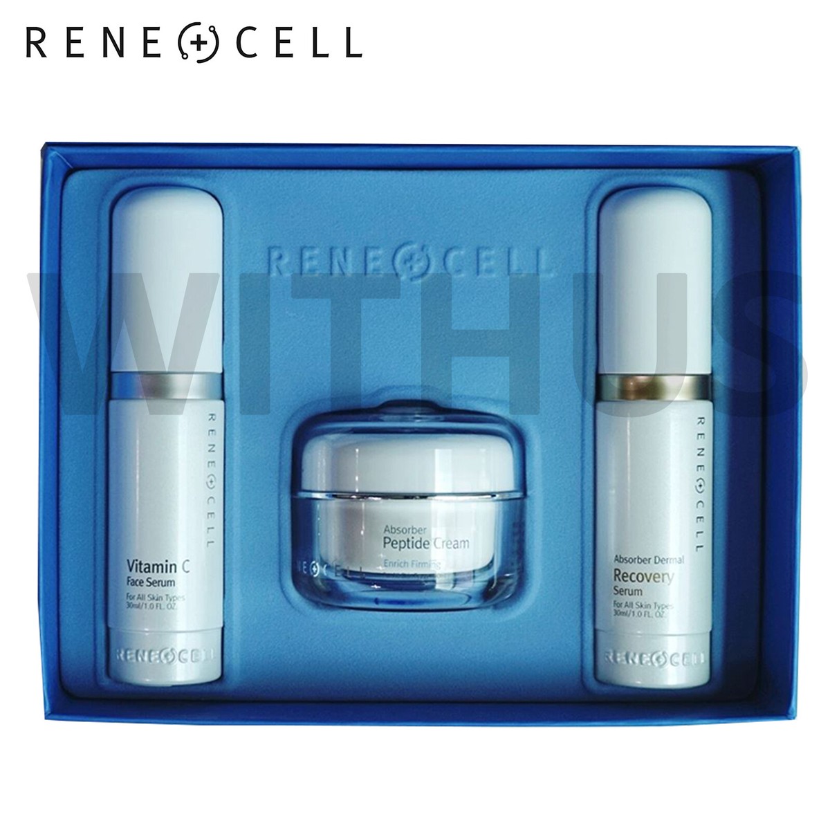 Renecell Vitamin C 3pcs Set Face Serum Recovery Peptide Cream Anti